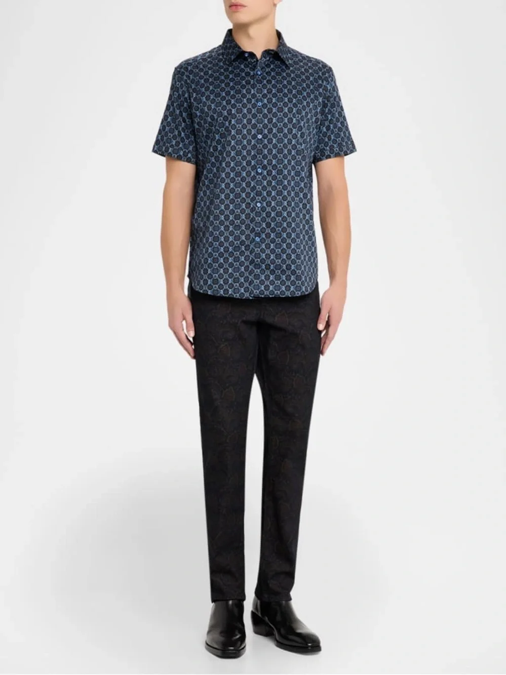 ROBERT GRAHAM Jaren Straight Paisley Print Jeans